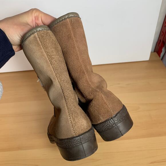 Yodelers Women's Brown Genuine Leather Boots Size 7 - Picture 7 of 14